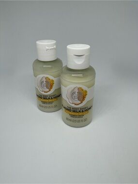 The Body Shop Almond Milk & Honey Shower Cream 2.0 oz. Travel Size Lot of 2